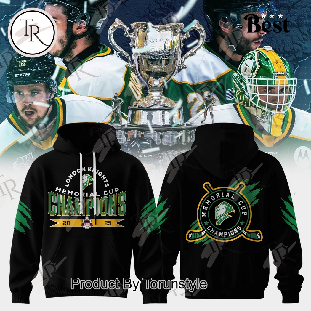Memorial Cup Champions 2025 London Knights  Edition Hoodie � Black