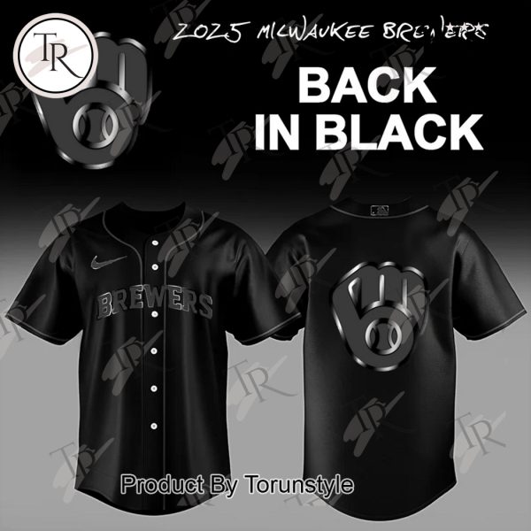 Milwaukee Brewers X Back In Black 2025 Limited Edition Baseball Jersey