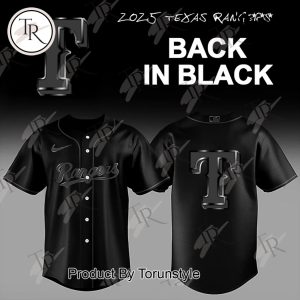Texas Rangers X Back In Black 2025 Limited Edition Baseball Jersey