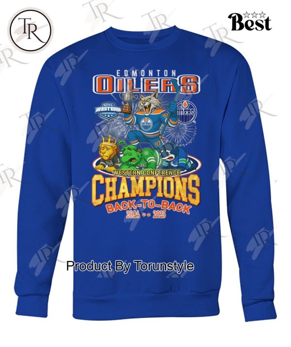Edmonton Oilers Western Conference Champions Back To Back 2024-2025 Limited Edition T-Shirt