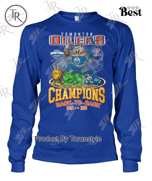Edmonton Oilers Western Conference Champions Back To Back 2024-2025 Limited Edition T-Shirt