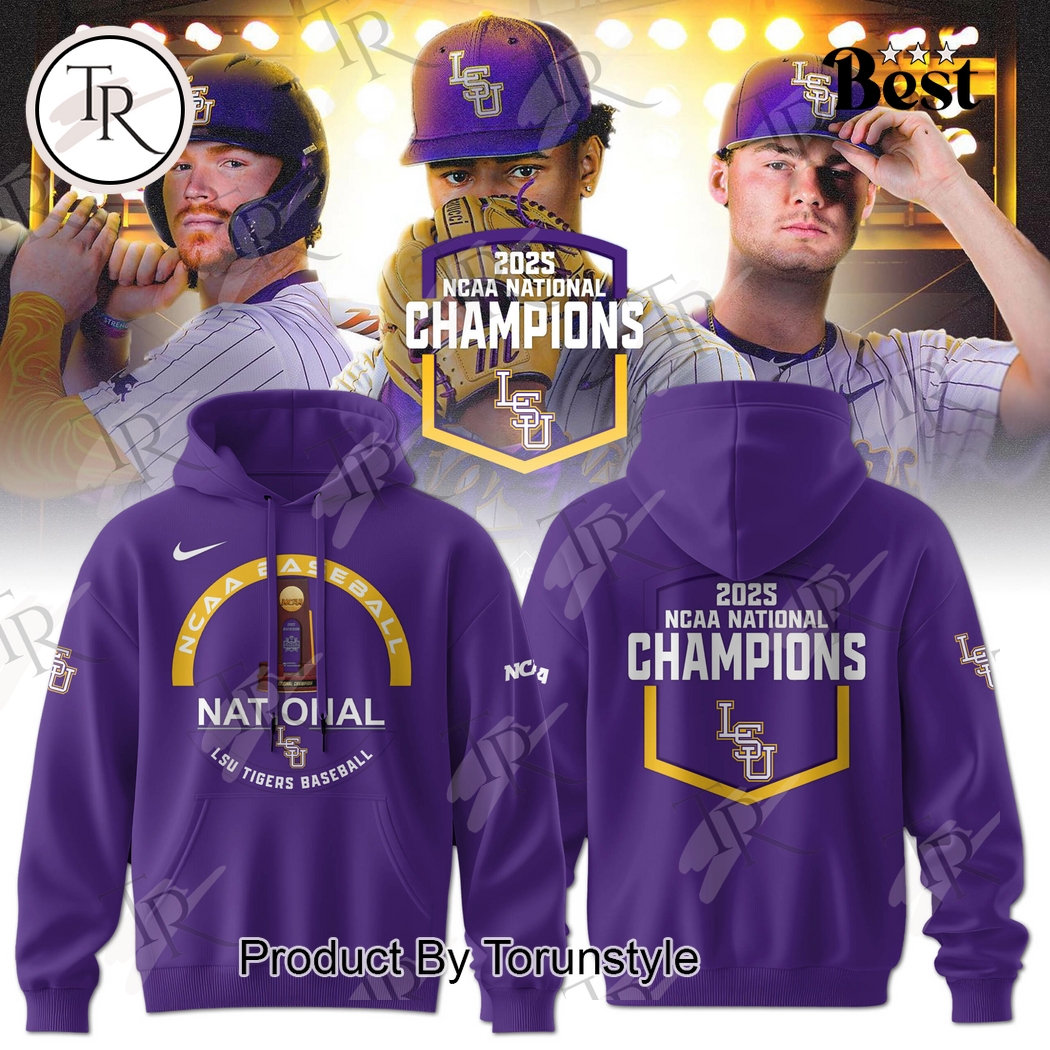 NCAA Baseball National Champions LSU Tigers 2025 Hoodie