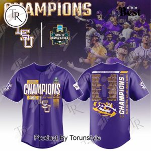 LSU Tigers Champions NCAA Baseball College World Series 2025 Limited Edition Baseball Jersey