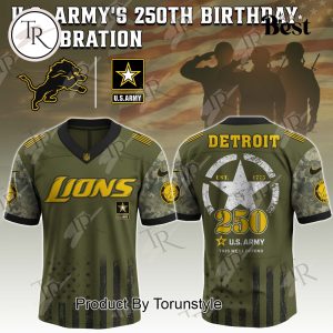 Detroit Lions X 250th U.S Army This We’ll Defend Limited Edition Football Jersey