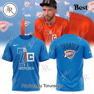 Oklahoma City Thunder X Chet Holmgren 7C Limited Edition Hoodie – Blue