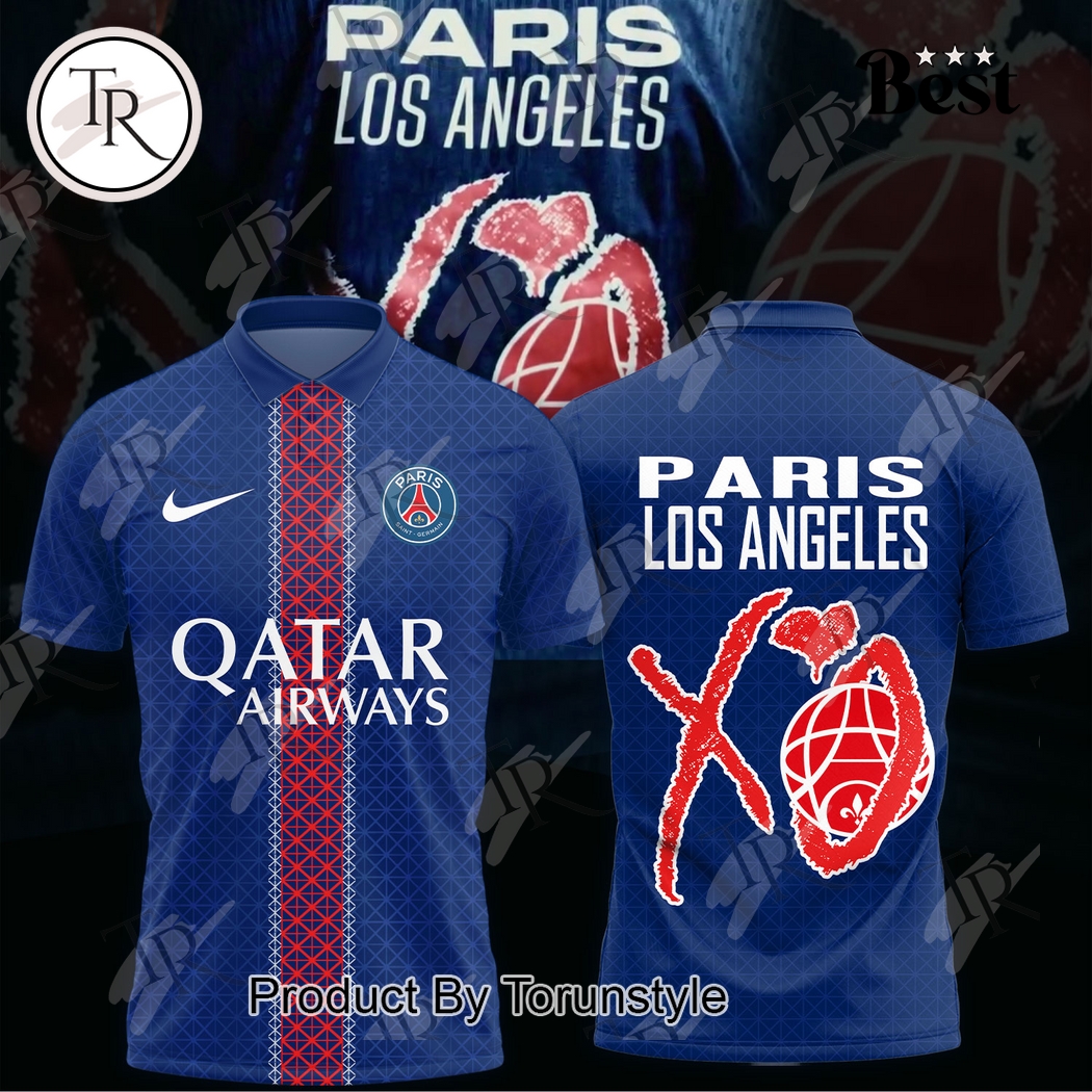Paris Saint-Germain F.C Paris X Los Angeles XO Limited Edition Polo Shirt Paris Saint-Germain F.C Paris X Los Angeles XO Limited Edition Polo Shirt