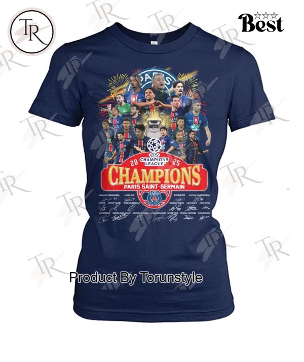 2025 UEFA Champions League Champions Paris Saint-Germain Limited Edition T-Shirt