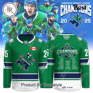 American Hockey League Champions 20 Abbotsford Canucks 25 Hockey Jersey