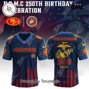 San Francisco 49ers X U.S.M.C 250th Birthday Limited Edition Football Jersey
