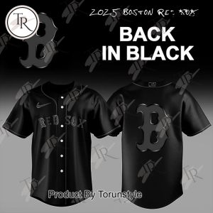 Boston Red Sox X Back In Black 2025 Limited Edition Baseball Jersey