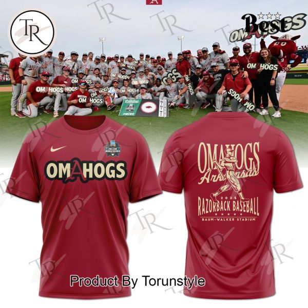 Omahogs Arkansas Razorbacks 2025 Limited Edition Hoodie – Red