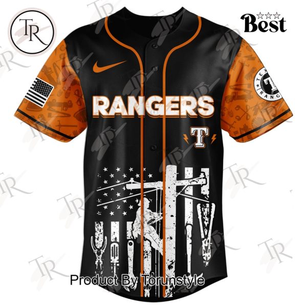 Texas Rangers X National Lineman Appreciation Day 2025 Limited Edition Baseball Jersey