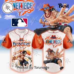 Los Angeles Dodgers X One Piece Portgas D Ace 2025 Limited Edition Baseball Jersey