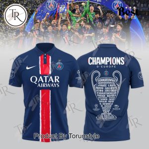 Paris Saint-Germain 2025 Champions D’Europe Limited Edition Polo Shirt
