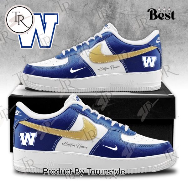 Winnipeg Blue Bombers 2025 Logo Custom Name AF1 Sneakers
