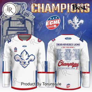 Trois-Rivieres Lions East Coast Hockey League Champions 2025 Limited Edition Hockey Jersey