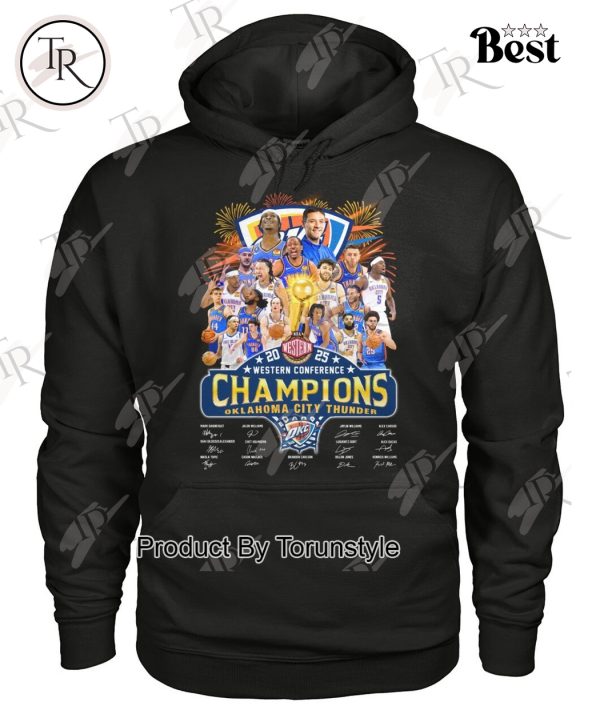 2025 NBA Western Conference Champions Oklahoma City Thunder Limited Edition T-Shirt