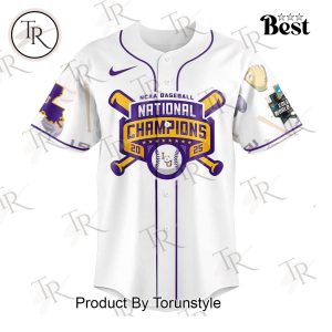 NCAA Baseball National Champions 20 LSU Tigers 25 Special Edition Baseball Jersey