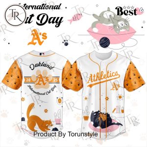 Athletics X 2025 International Cat Day Limited Edition Baseball Jersey Athletics X 2025 International Cat Day Limited Edition Baseball Jersey