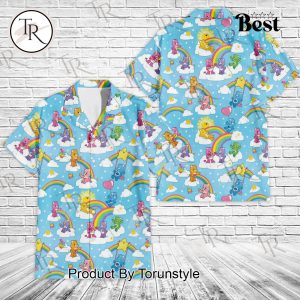 Care Bears Light Blue Hawaiian Shirt