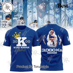 3000 King Strikeout Clayton Kershaw X Los Angeles Dodgers Limited Edition Hoodie – Navy
