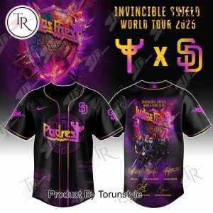 San Diego Padres X Judas Priest Invincible Shield World Tour 2025 Baseball Jersey