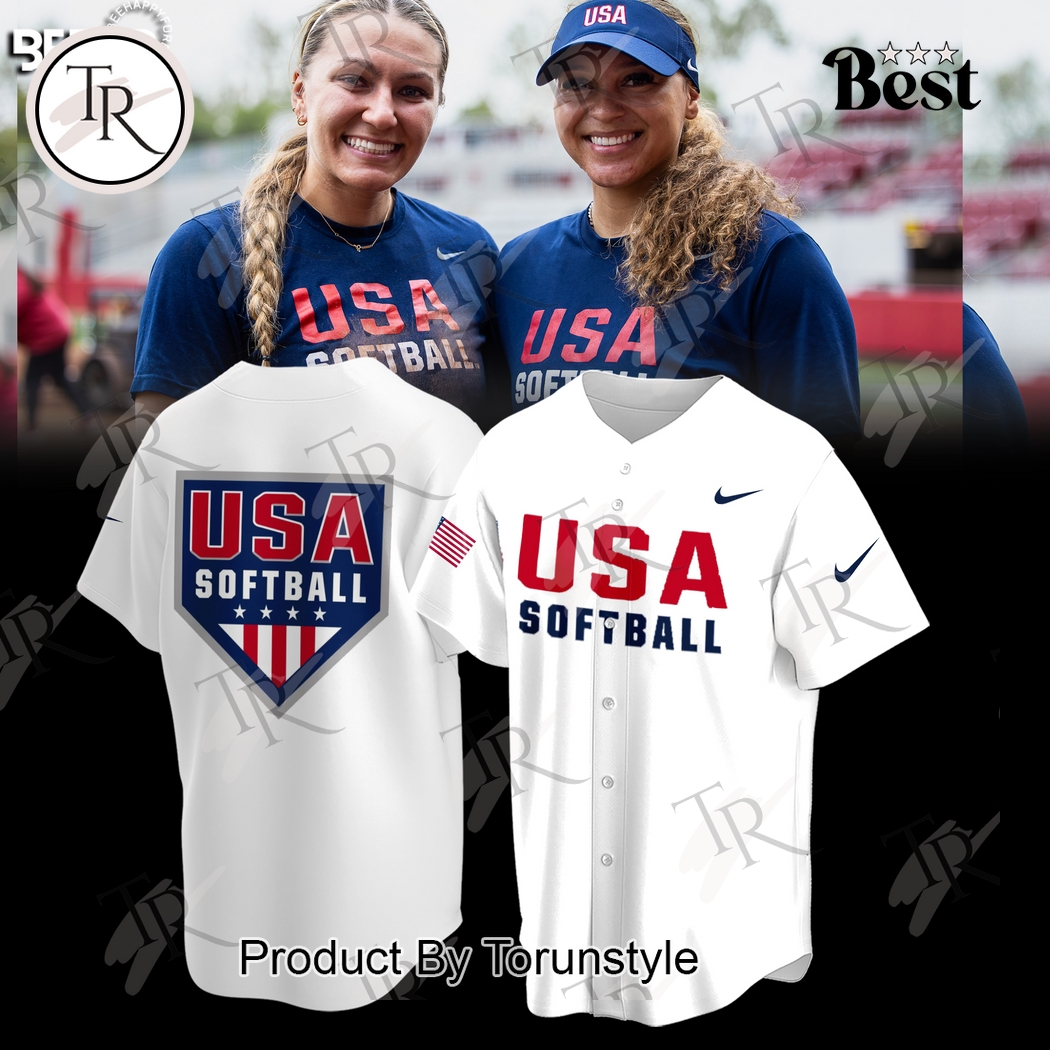 2025 Champions USA Softball Team Edition Baseball Jersey - White