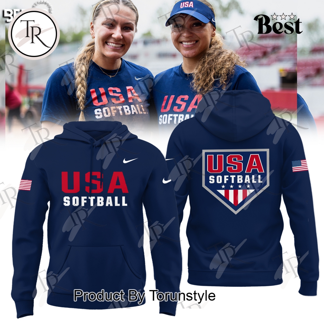 2025 Champions USA Softball Team Edition Hoodie - Navy