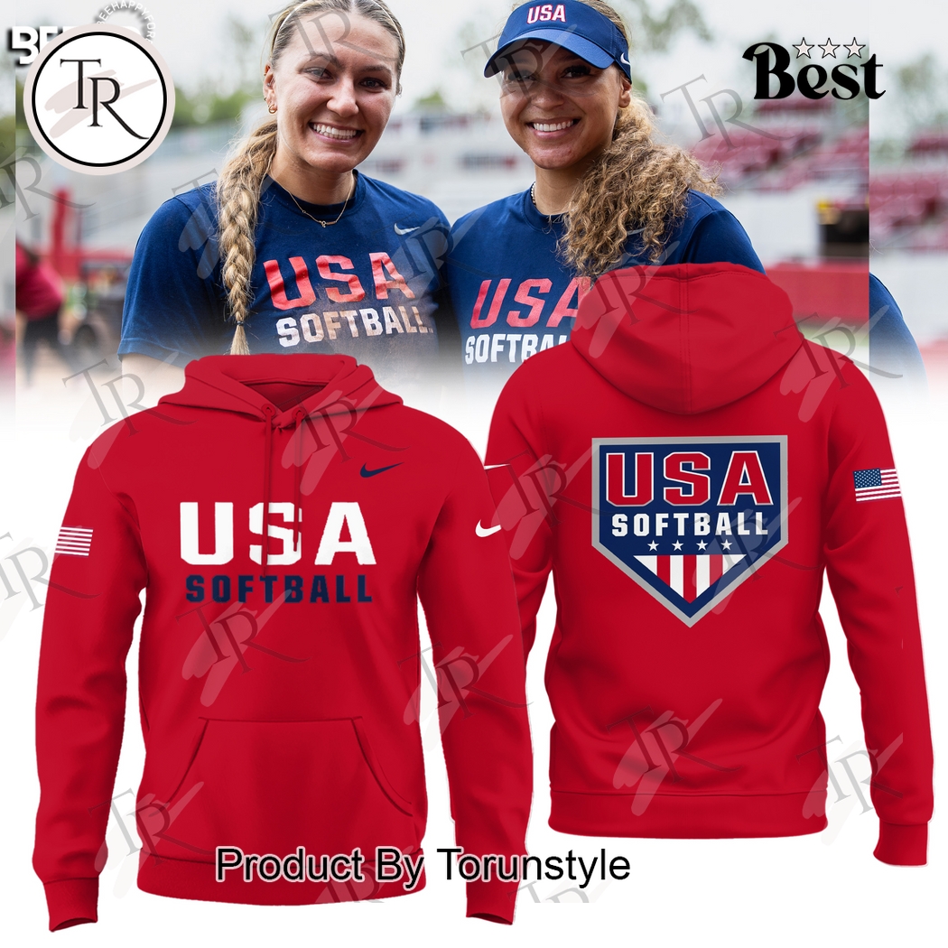 2025 Champions USA Softball Team Edition Hoodie - Red