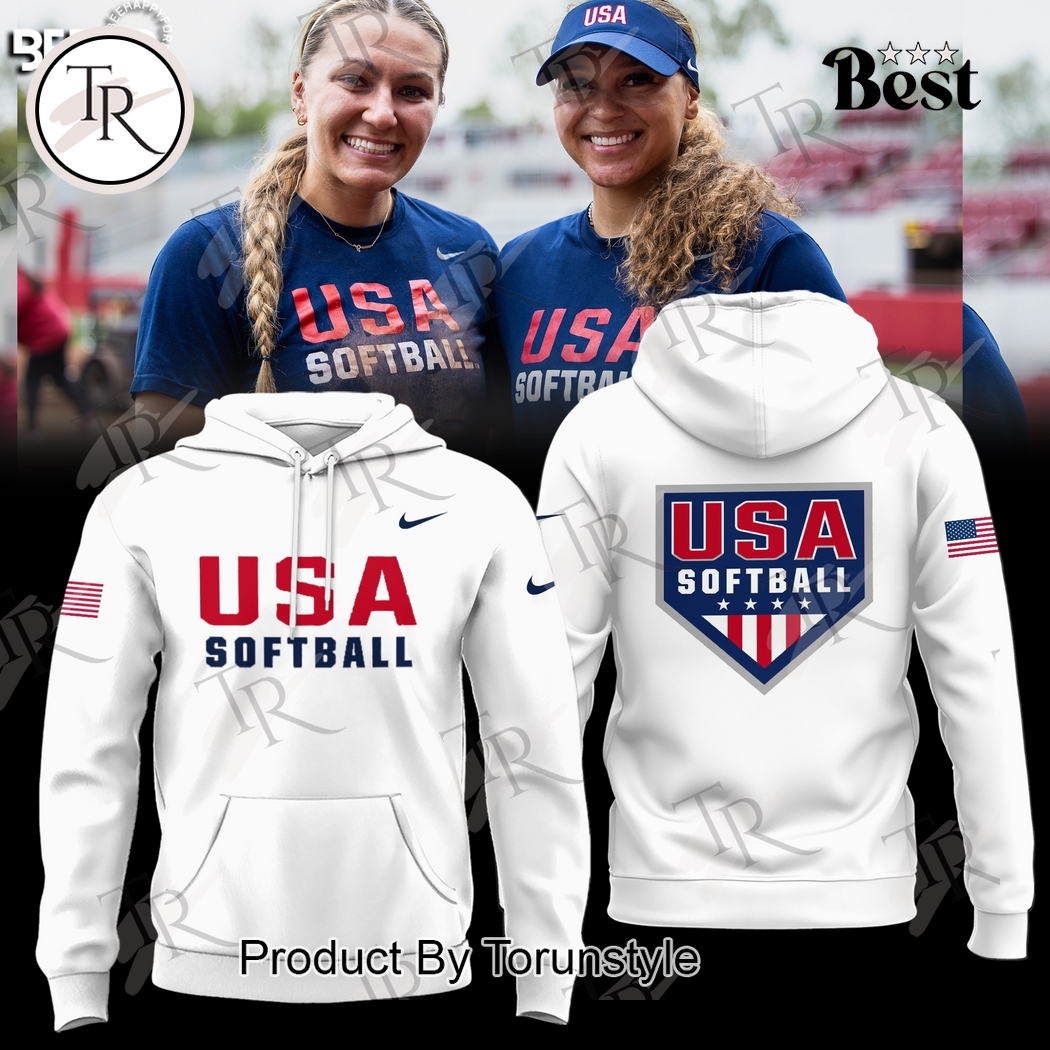 2025 Champions USA Softball Team Edition Hoodie - White