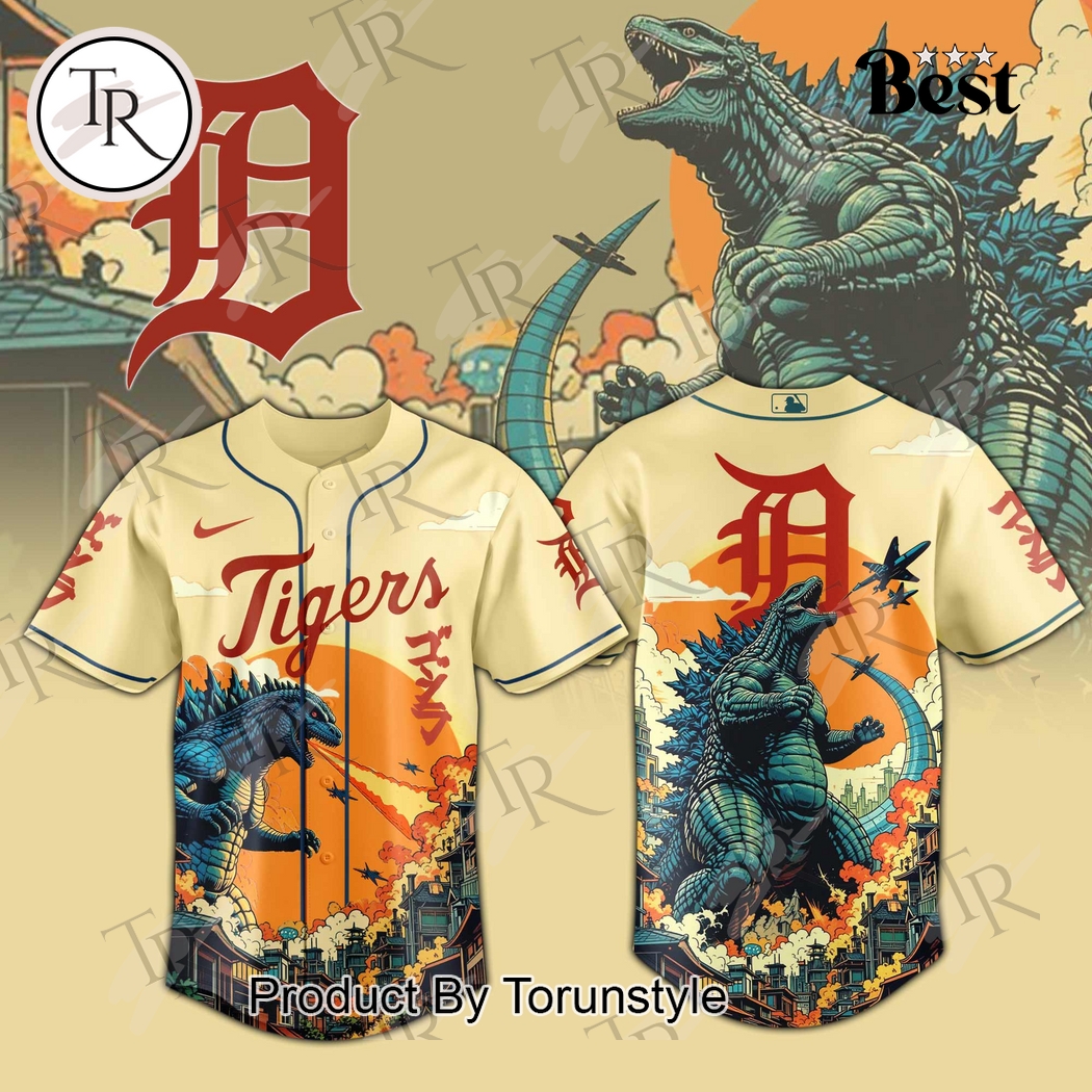2025 Detroit Tigers Godzilla New  Edition Baseball Jersey