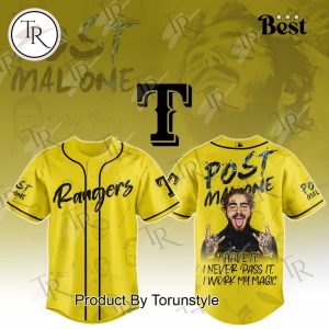 Texas Rangers X 2025 Post Malone Tour Special Edition Baseball Jersey