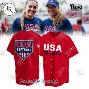 2025 Champions USA Softball Team Limited Edition Baseball Jersey – Red