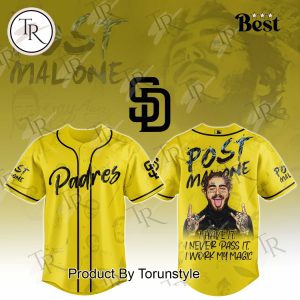 San Diego Padres X 2025 Post Malone Tour Special Edition Baseball Jersey