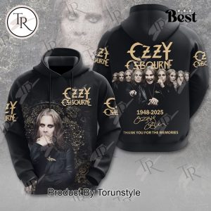 Ozzy Osbourne RIP 1948-2025 Thank You For The Memories Hoodie