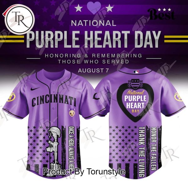Cincinnati Reds X National Purple Heart Day 2025 Limited Edition Baseball Jersey