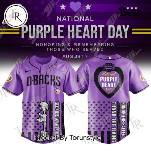 Arizona Diamondbacks X National Purple Heart Day 2025 Limited Edition Baseball Jersey
