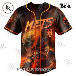 New York Mets X Ghost Rider 2025 Limited Edition Baseball Jersey