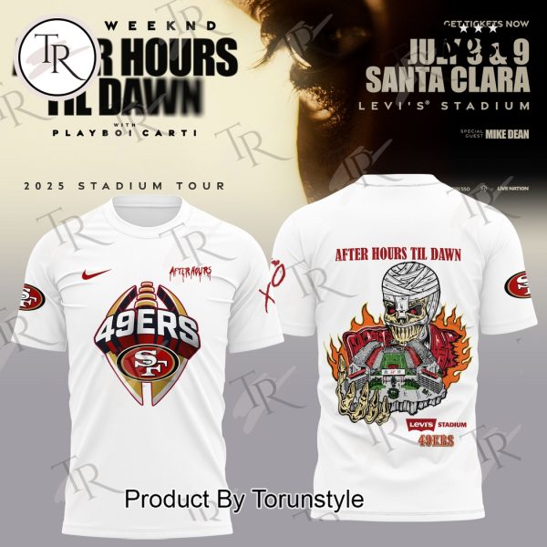San Francisco 49ers X The Weeknd After Hours Til Dawn 2025 Limited Edition Hoodie – White