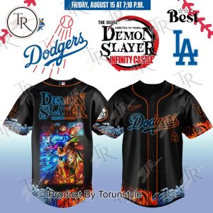 Los Angeles Dodgers X The Movie Demon Slayer Baseball Jersey