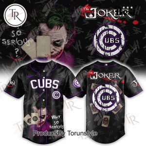 Chicago Cubs X The Joker Black Baseball Jersey
