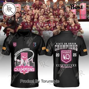 Queensland Maroons State Of Origin Champions 2025 Special Edition Polo Shirt
