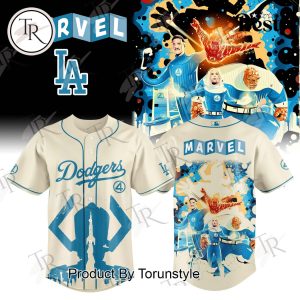 The Fantastic Four X Los Angeles Dodgers Baseball Jersey The Fantastic Four X Los Angeles Dodgers Baseball Jersey