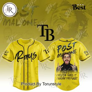 Tampa Bay Rays X 2025 Post Malone Tour Special Edition Baseball Jersey