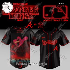 Atlanta Braves X Stranger Things Night 2025 Baseball Jersey