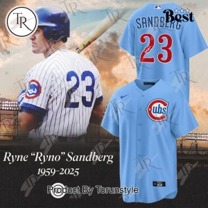 Ryne “Ryno” Sandberg 1959-2025 White Baseball Jersey