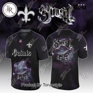 New Orleans Saints X Ghost Skeletour World Tour 2025 Limited Edition Football Jersey