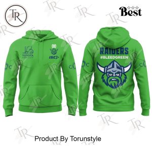 Canberra Raiders Up The Milk Green 2025 Custom Name Limited Edition Hoodie