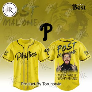 Philadelphia Phillies X 2025 Post Malone Tour Special Edition Baseball Jersey