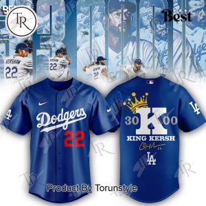 Los Angeles Dodgers 3000 King Clayton Kershaw Limited Edition Baseball Jersey
